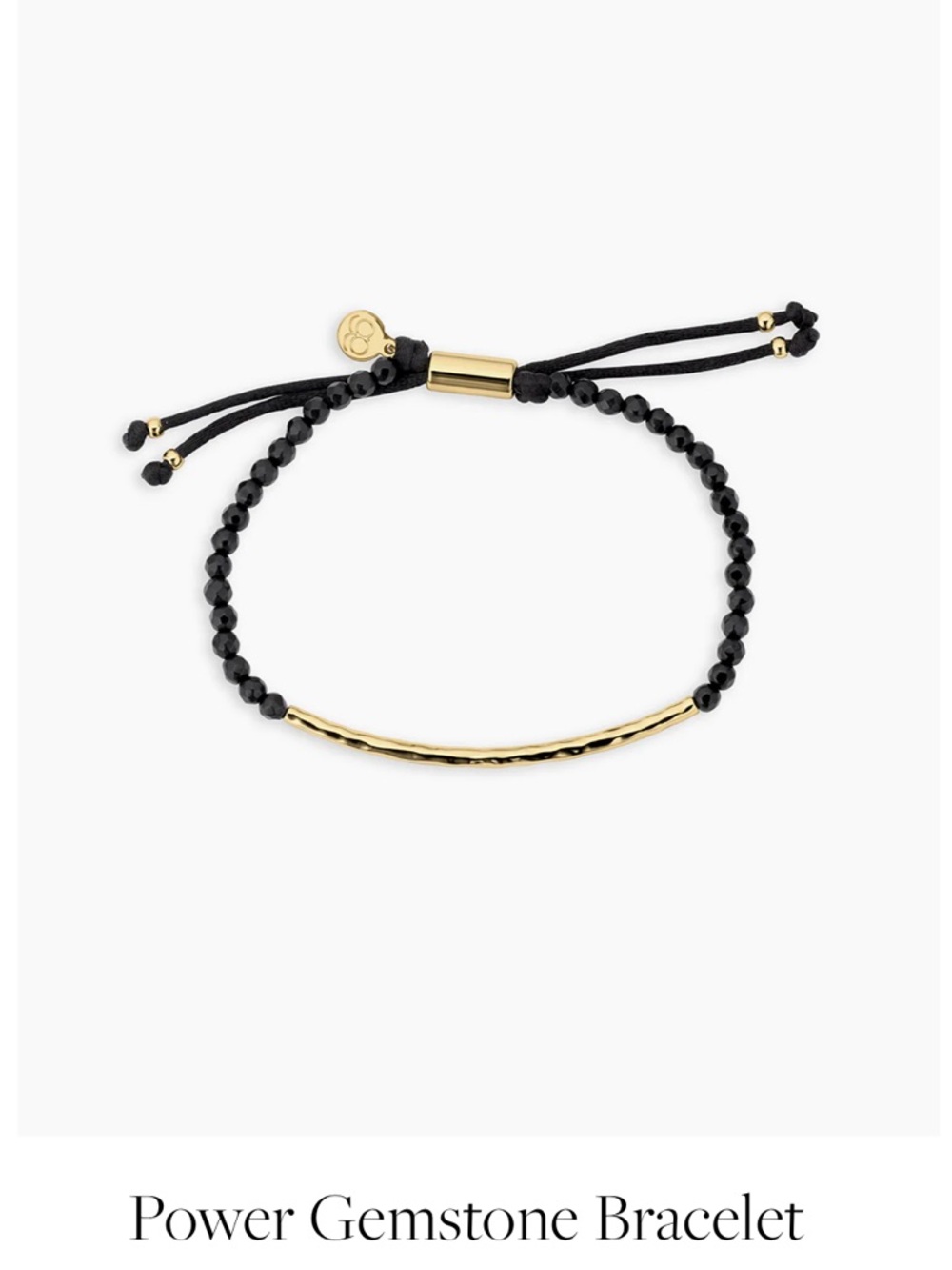 GORJANA POWER GEMSTONE BRACELET with hHammered Gold Bar. NWT